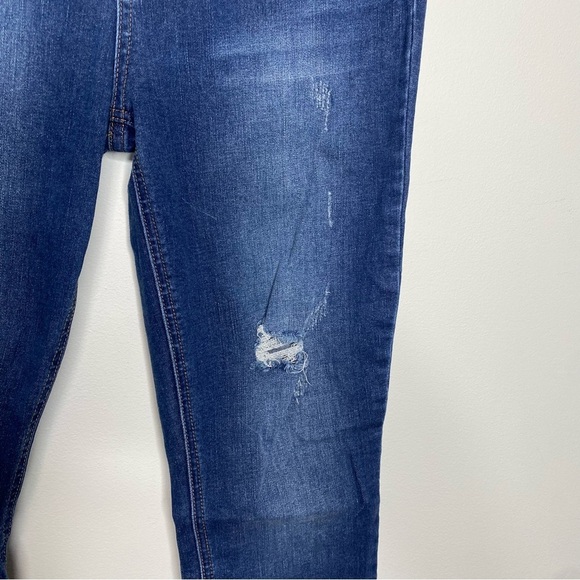 Free People Distressed Mid Rise Denim Raw Hem Jeggings - Picture 5 of 10